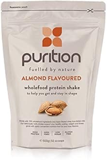 Wholefood Almond Protein Shake (1.1lbs) Ideal for weight loss &amp; post exercise recovery - 100% natural meal replacement - Breakfast smoothie for men &amp; women
