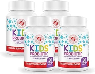 Silver Fern Brand Kids Ultimate Probiotic - 4 Bottles - 30 Chewable Tablets E...