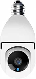 WiFi Outdoor Wireless CCTV Bulb Camera Full HD 1080P IP Camera, Home Surveillance CCTV Cameras with Motion Detection Alarm/Night Vision/Remote Viewing_Two Way Audio (Bulb Camera)