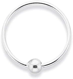 Pure 925 Sterling Silver Nose Ring/Nose Pin Simple Tiny Hoop for Women