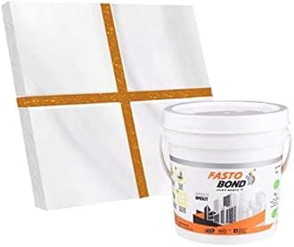 Resin Epoxy Grout - 1 Kg-3 Kg & 5 Kg - Goldan_ Glitter-Sparkle Colors Tile Grout_Fastobond | 3 Components Only | Premixed Glitter For Uniform Finish (1 Kg, Sand Stone Golden), 1 Bucket
