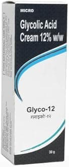 Glyco-12 Glycolic Acid Cream, 12% W/W, 30G, For Acne, Scars, Melasma, Hyperpigmentation