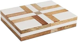 Handicrafts Home Decorative Box 8x6 – Photo Storage Box, Jewelry Organizer, Modern Decorative Storage Box with Lid, Bohemian Table Décor, Vintage Keepsake Box for Shelf or Coffee Table Décor