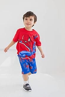 Marvel Avengers Spider-Man French Terry Graphic T-Shirt & Shorts Set Toddler to Big Kid
