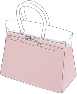 DGAZ Purse Pillow Shaper Insert,Luxury Handbag Tote Shapers, Memory Foam- Fits Birkin 25/30/35/40 Bag (Pink, BK40)