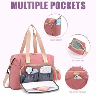 Tuwubi Diaper Bag Backpack with Dummy Bag, Large Travel Diaper Bag for Mom and Dad, Multifunctional Large Baby Bag