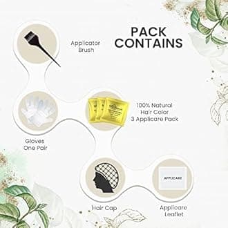 byPureNaturals 100% Organic Hair Colour Powder 3N Dark Brown 60gm- Pack of 2 | Safest Beard Colour for Men | Natural Hair Colour for Women & Men