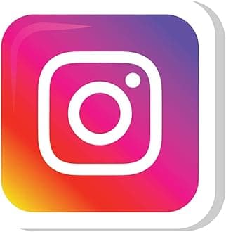 woopme Instagram Logo Stickers for Laptop Boys Girls Programmers Car Bicycle Luggage Notebook Water Bottles Guitar Graffiti Patches Printed Wall Funny Vinyl Decals Mini Sticker (Multicolored)