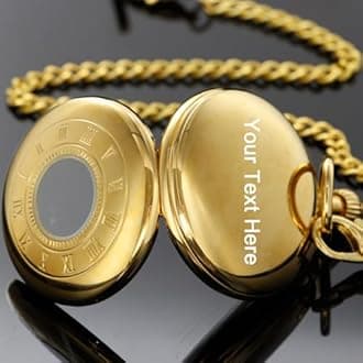 Tiong Vintage Mechanical Pocket Watch Unique Tourbillon Moon Phase Roman Numerals Scale Double Hunter Pocket Watches & Gift Box