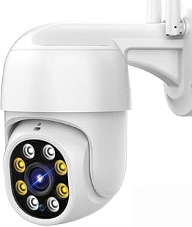 SXBCyan 4K 8MP Wifi IP Camera Outdoor Wireless Security PTZ Camera 5MP HD AI Tracking Video Surveillance CCTV Camera H.265 P2P ICsee APP (Sensor Size : 1080P With 64G)