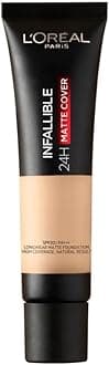L’Oréal Paris L'Oreal Liquid Foundation, Waterproof, Sweatproof and Heatproof, Oil-Control, Infallible 24H Matte Cover, 125 Natural Rose, 35 ml