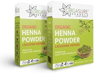 Natural Organic Henna Powder for Hair colour | Pure Rajasthani Mehandi | 200g x 2 Pack