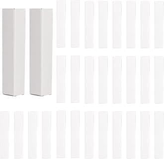 COSIDEA 50 pieces empty lip gloss box 20x20x110 mm mascara tube packaging matte texture black laser silver lip gloss paper box (white)