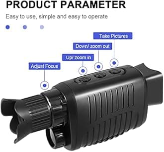 SKYXIU Digital Night Vision Monocular,Night Vision Monocular Goggles,1080p Full Photo & Video Night Vision Goggles Portable Infrared Night Vision for Hunting,Camping