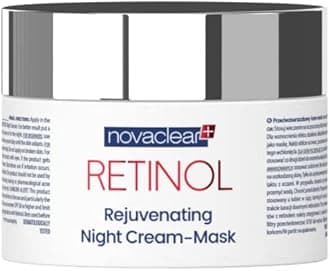– Novaclear Retinol Night Cream Mask with Retinol, Squalane, Caviar Extract and Vitamin E for Deep Nourishment, Firmness and Radiance Boost for Mature Skin - 50 ML