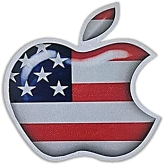 UNIq Funky Apple USA Stylish Glossy Finish Decal Sticker for Car Bike Laptop Bottle