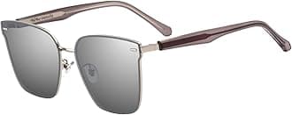 Veda Tinda VisionSunglasses for Women Trendy Retro 70s 90s Womens Oval and Square Shades UV400 Protection with Glasses Chain