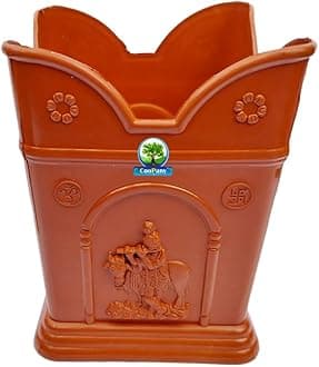 Plastic Tulsi Pot/Plastic Thulasi Maadam 14.5 X14.5X19 cm Mediem Size