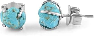 Raw Turquoise Stud Earrings