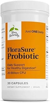 - Terry Naturally FloraSure Probiotic - Digestion Supplement to Aid Against Occasional Bloating & Support Gas Relief - Gut Health Support Supplement with Bifidobacterium Bifidum - 30 Capsules