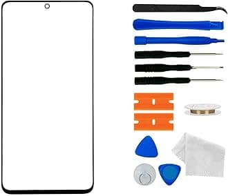 Original Galaxy S22 Ultra 5G Screen Glass Replacement, Front Outer Lens Glass Screen Replacement Repair Kit for Samsung Galaxy S22 Ultra SM-S908 Series (S22 Ultra 6.8'- Black)