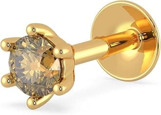 Malabar Gold & Diamonds 22KT | Pure Yellow Gold Yellow Precious Stone Nose Pin For Women