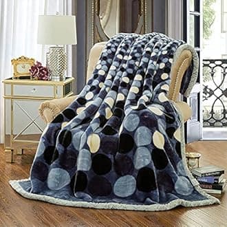 LGYKUMEG 9lb Fleece Plush Blanket, 2Ply Thick Korean Mink, Silky Soft and Warm, 79x91in