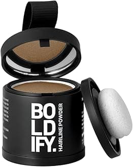 BOLDIFY Hairline Powder (LARGE, 10g) - Root Touch Up Hair Color for Gray Coverage - Bald Spot Concealing Hair Powder for Women and Men - 24-Hour Stain-Proof - Dark Blonde