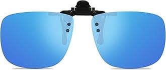 WANGLY Polarized Unisex Clip on Flip up Sunglasses over Prescription and Reading Glasses Frames