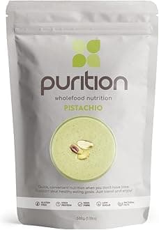 Purition Pistachio Large Bag | Premium High Protein Powder for Keto Shakes and Smoothies with Only Natural Ingredients for Weight Management | 1 x 12 Meal Bag