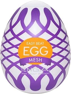 Egg Mesh Shape Disposable Super Stretchable Pleasurable Male Masturbation Sleeve