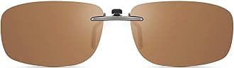 Polarized Clip On Sunglasses Over Prescription Glasses Men Women Compact Fit Non-Flip Up
