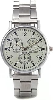 Mens Watches, Chronograph Analog Quartz Movement Dress Watch Casual Leather Band Date Watches for Men Roman Numerals Classic Business Wrist Watch