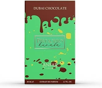 Dubai Chocolate Perfume Pistachio Kunafa Fragrance EDP 2.7 Fl Oz | Unisex Sweet Gourmand Perfume with Chocolate, Caramel & Pistachio | Arabian Dessert-Inspired Luxury Scent