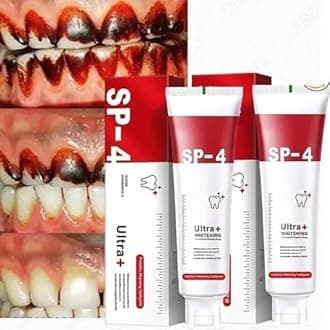- SP 4 Ultra Brightening Original Toothpaste Advanced Whitening Formula for Stain Removal and Enamel Protection-50 gm (Pack Of 2)