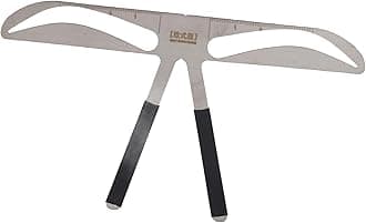 Semme Eyebrow Patterns DIY Stencil, Stainess Steel Eyebrow Ruler Measurement Tattoo Microblading Permanent Makeup Gold Ratio Positioning Tool(European Style Eyebrow)