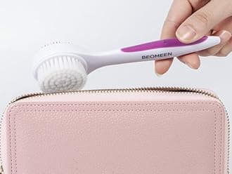 Silicone Face Scrubber Double Side, Beomeen Handheld Facial Cleansing Brush 2 in 1 Face Cleanser Brush for Deep Cleansing and Exfoliating, Blackhead Makeup Removal 2 Pcs