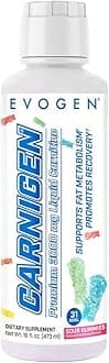 Carnigen Premium L Carnitine Liquid – L Carnitine 3000 Supplement | L Carnitine Supplement for Fat Metabolism & Recovery | Acetyl L-Carnitine | Caffeine Free | Sour Gummies | 31 Servings