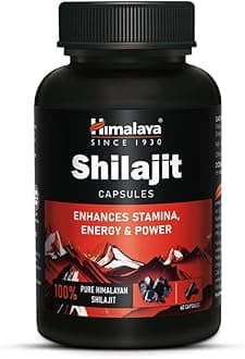 - Himalaya Shilajit Capsule|60s|Enhances Stamina,Energy and Power|Supports Healthy Testosterone Levels