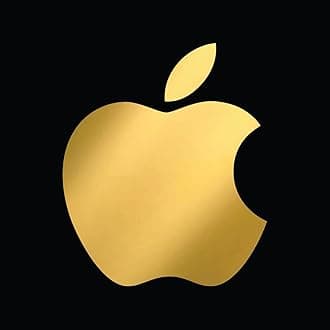 Apple Logo Sticker for Laptop, Ipad, Desktop, 5 x 5cm (Pack of 11) by Shivoid (Golden)