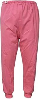 Waterproof Diaper Pants for The Elderly, Leak-Proof Long Pants, Washable Cotton, Adult Urine Pads,Paralyzed, Bedridden Men Women (Pink,Large)