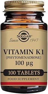 Solgar Vitamin K1 (Phytomenadione) 100 µg Tablets - Pack of 100 - Supports The Liver - for Healthy Bones - Vegan, Gluten Free and Kosher