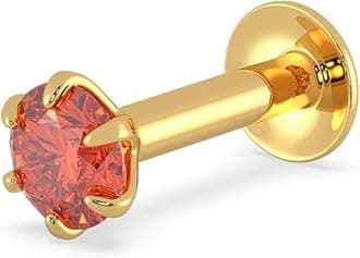 Yellow Gold Nose Pin for Women 22 k | 22k BIS Hallmark (916) Nose Stud for Women and Girls with Piercing
