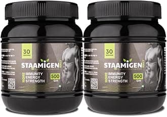 Staamigen Malt - Ayurvedic Weight Gainer for Men with Natural Ingredients to Boost Muscle Mass, Stamina, Appetite, and Overall Wellness - 1 Kg - 2 x 500 grams Tubs, 2 count