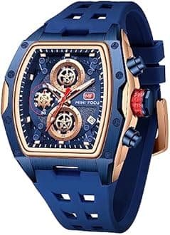 AIMES Watch Wristwatch for Men Fashion Casual Cool Big Dial Watch Luminous Waterproof Sport Analog Quartz Business Mens Watches Silicon Strap Dress Watch