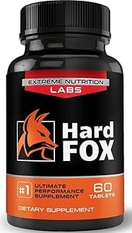 Hard Fox - #1 Ultimate Performance - 3" Added Size in 60 Days - Enlargement Pills for Men - Super Drive, Strength, Size, Endurance - 60 Count