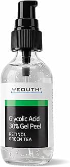 YEOUTH Glycolic Acid Peel for Face, At Home Exfoliator Aha 30% Glycolic Acid Face Peel with Retinol, Designed to Refresh & Smooth the Appearance of Skin 30ml