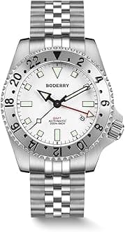 Men's Watch Titanium Automatic 200M Waterproof Diver Watch with GMT Automatic Movement and Titanium Bracelet—Admiral