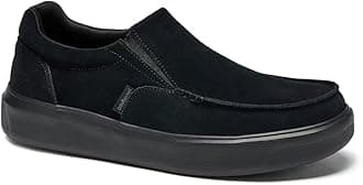 Men's Orthopedic Walking Shoes Loafers Slip On: Comfortable Casual Plantar Fasciitis Shoes Black, Outdoor Arch Support Relaxed Fit Shoes for Neuropathy Recovery Size 10