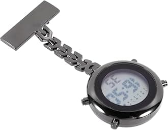 ibasenice Digital Nurse Watch Clip on Hanging Fob Electronic Pocket Watch for Women Men Medical Professionals with Safety Pin